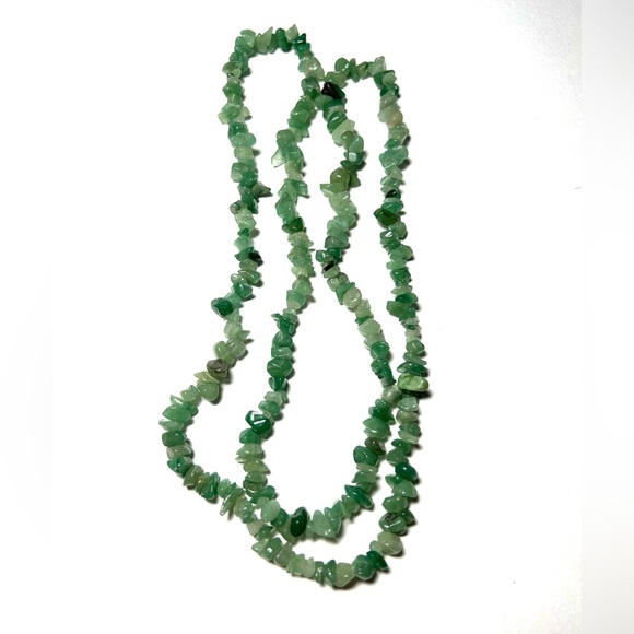 Source Unknown Jewelry - Green Stone Costume Necklace